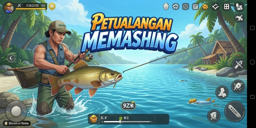 Gameplay 9ZK dengan tampilan memancing menakjubkan.