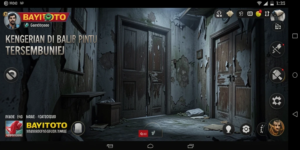 Screenshot gameplay BAYITOTO menampilkan momen menegangkan dengan atmosfer Horror yang kental.