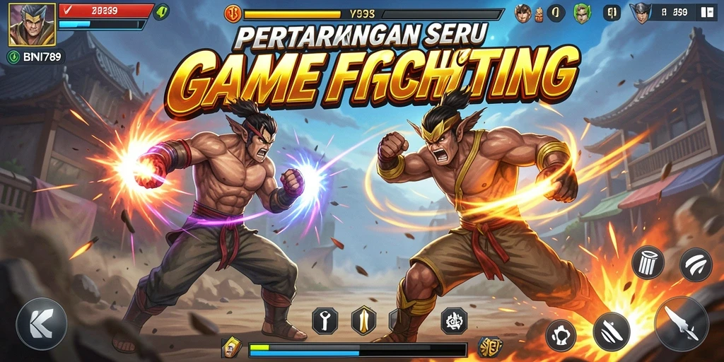 Tangkapan layar BNI789 menampilkan aksi pertarungan karakter dengan efek visual yang menakjubkan.