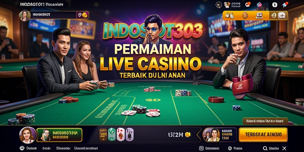 Tampilan gameplay Live Casino yang seru dan interaktif di INDOSLOT303.