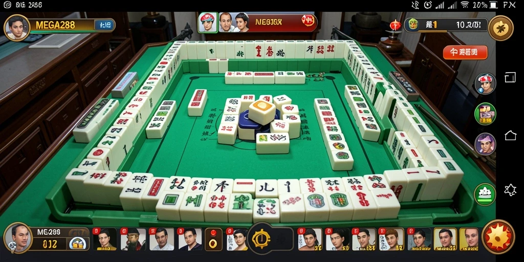 Tampilan gameplay Mahjong yang menarik di MEGA288.