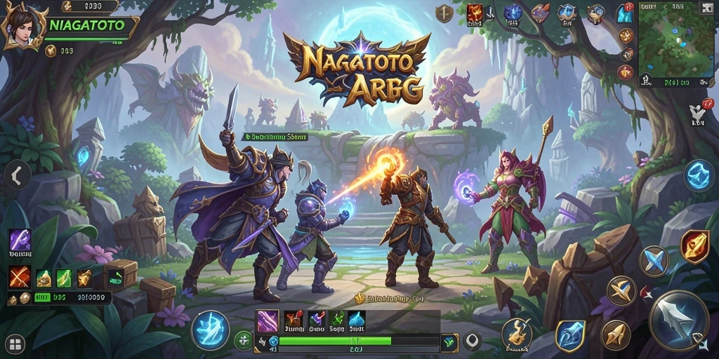 Tampilan seru gameplay ARPG di dunia fantasi NIAGATOTO.