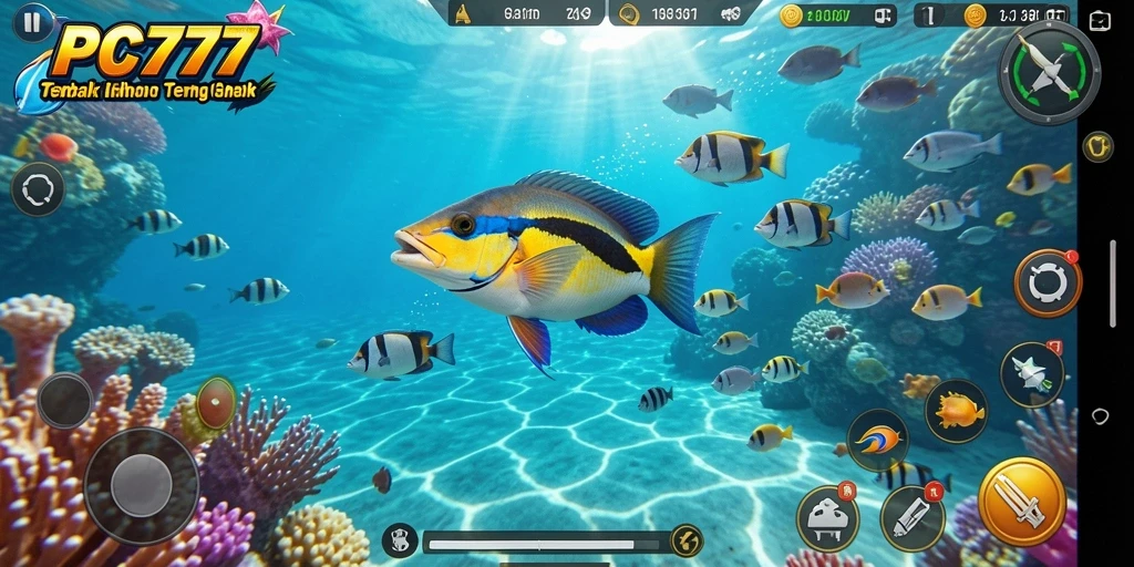 Screenshot dari gameplay seru Tembak Ikan di PC777.
