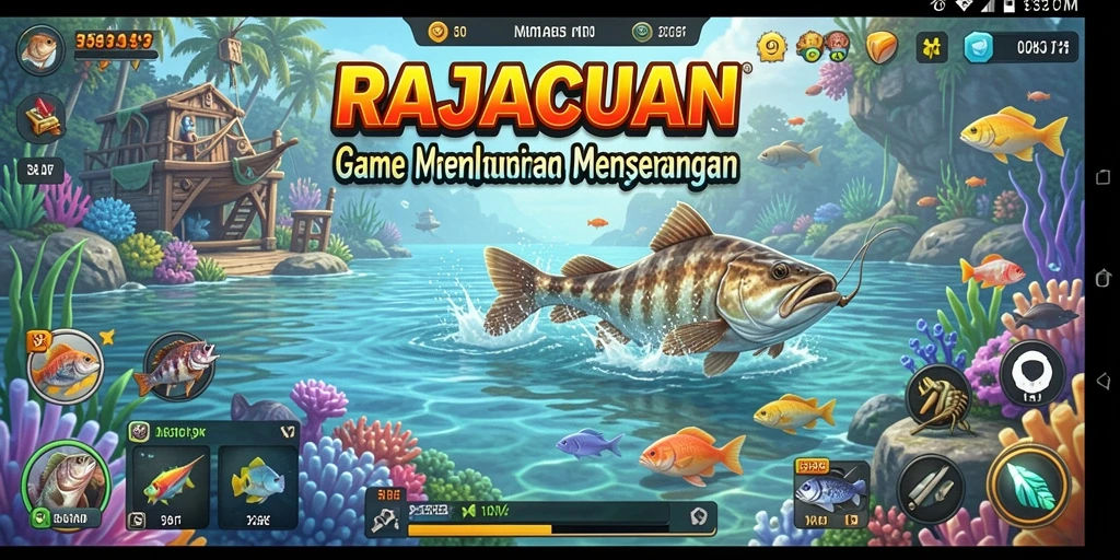 Tangkapan ikan yang besar dalam gameplay RAJACUAN.
