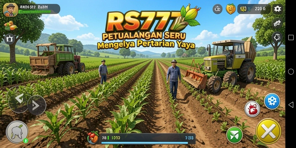 Tampilan gameplay RS777 yang menonjolkan pertanian yang menarik.