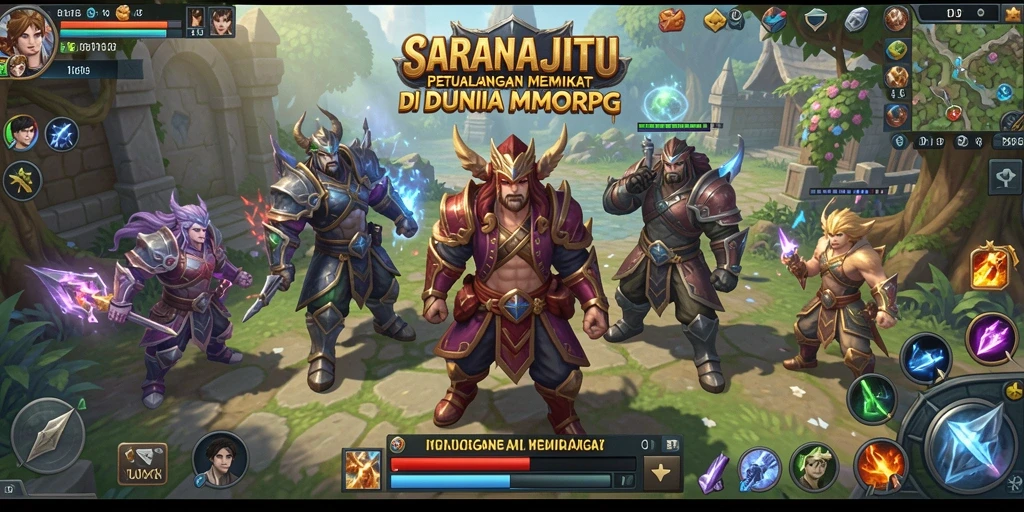 Screenshot SARANAJITU menampilkan aksi seru dalam pertempuran MMORPG.