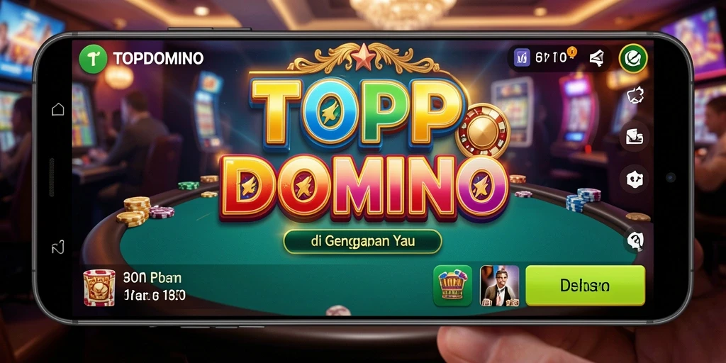 Tangkapan layar utama TOPDOMINO menampilkan gameplay Kasino yang seru.